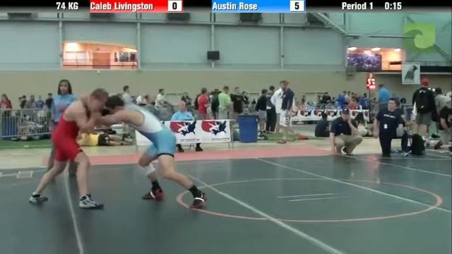 Mens Freestyle 74 KG Caleb Livingston vs. Austin Rose