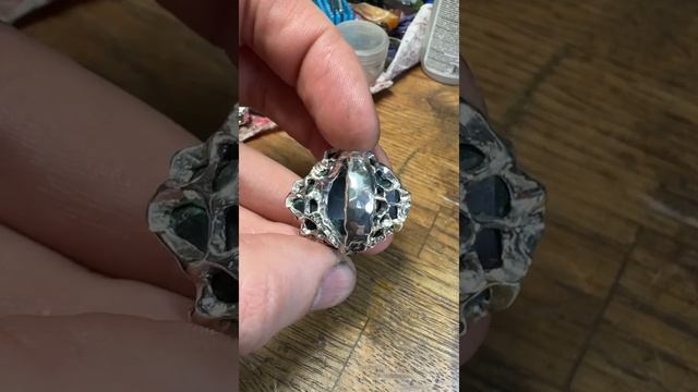 Кольцо с малахитом