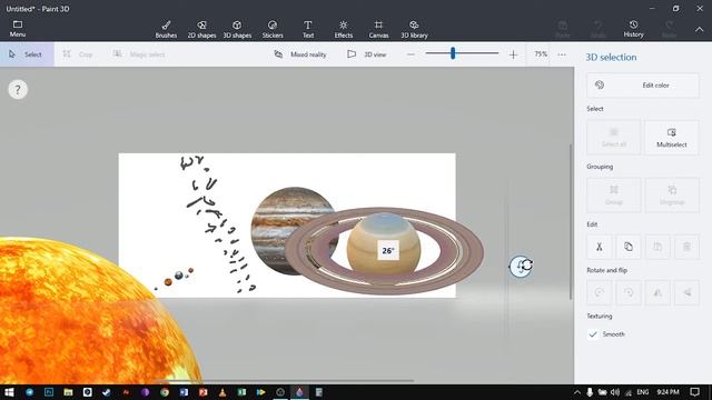 Учусь создавать солнечную систему)