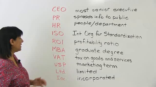 Do you know these business abbreviations_ CEO, Inc., Ltd., HR...