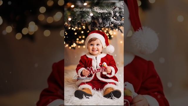 Поздравление для мамочки с Новым годом #НГ #новыйгод #2025 #НовогоднееНастроение #дети #младенец