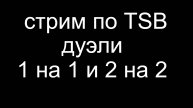 Стрим по TSB в дуэлях 1 на 1 и 2 на 2