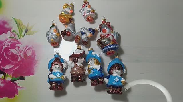 36. Лисичанские ёлочные игрушки. Псы-мушкетёры и Сорока-белобока с детьми