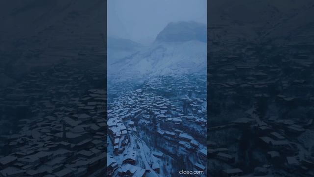 Зимний вечер в горах Дагестана, Нижний Батлух