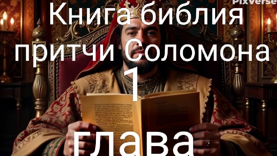 притчи Соломона 1я глава