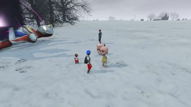 UPIN IPIN BUAT SERIBU PASUKAN ROBOT CAMERAMAN , ULTRAMAN KAGET - GTA 5 BOCIL SULTAN