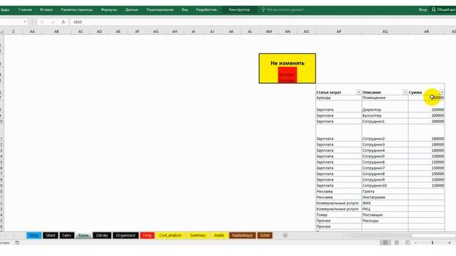 Магазин одежды.  Работа с кассой