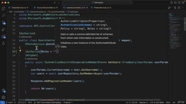204 - Adding the roles to the JWT token