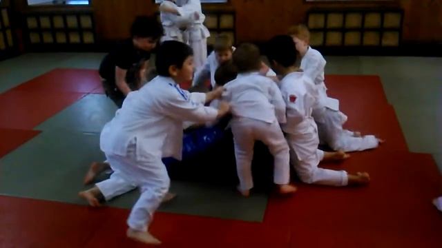 Дзюдо. Борьба за гимнастический мат. Дети 4-6 лет.