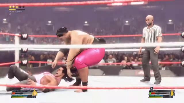WWE 2K22 - Bret The Hitman Hart vs Yokozuna Last Man Standing WWE Championship