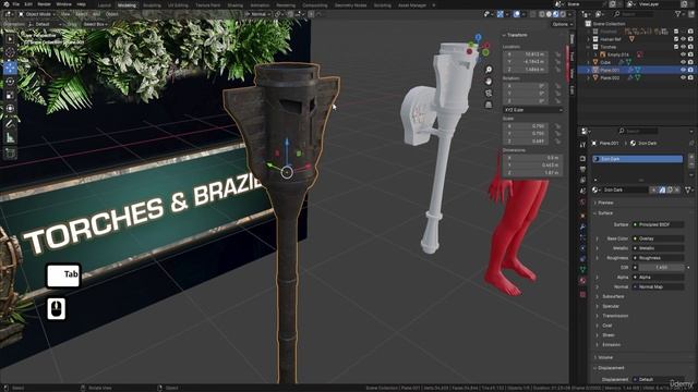 3. Lesson 138 - Texturing Torches in Blender