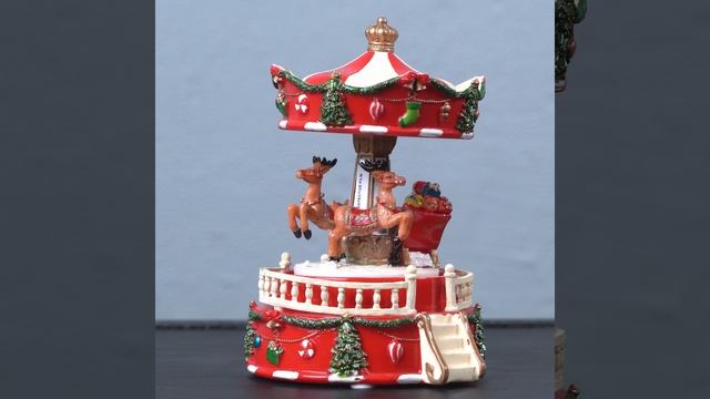 Музыкальная фигурка Music Motion Santa Sleigh Carousel 14,5 cm, Goodwill