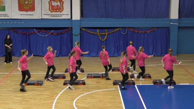 Группа Super мамы г. Челябинск. Степ-аэробика большая группа 18+. 28.12.24