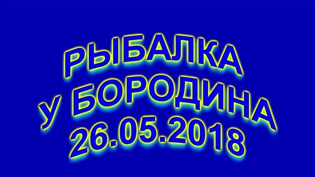 Рыбалка у Бородина 26.05.2018