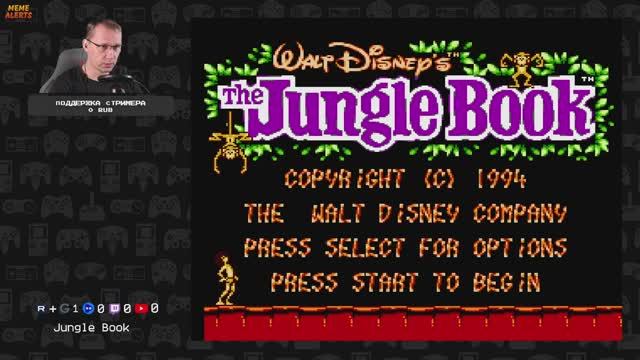 The Jungle Book - играем на [ NES - 8-BIT ] (СТРИМ)