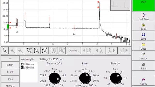 EXFO   FTB 500 7400 OTDR Set up