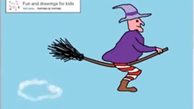 Hoe een heks te tekenen die met een bezem vliegt