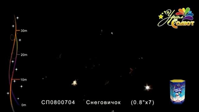 Cалют Cнеговичок 7 залпов калибр 0.8