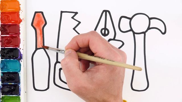Простые идеи для рисования, как нарисовать и раскрасить разноцветное яблоко с червяком