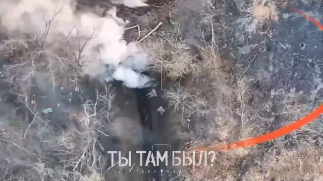 Штурм блиндажа бойцами стрелкового батальона 68-го Гвардейского танкового полка на Кураховском на...
