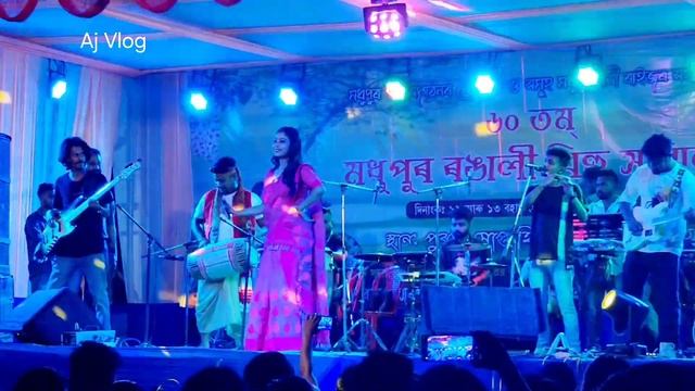 Deepshikha Bora Bihu Stage Performance  Part 2 ( @ajvlog @deepshikhabora @bihu )