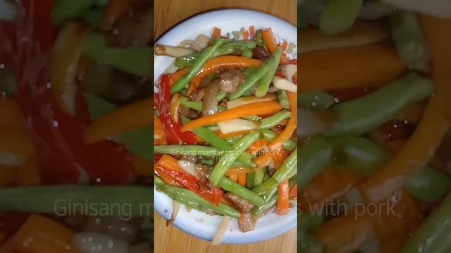 Ginisang mixed vegetables with pork recipe