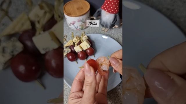 easy cooking. Cherry shrimp Простые канапе на Новый год, черри, креветка #food #рецепт