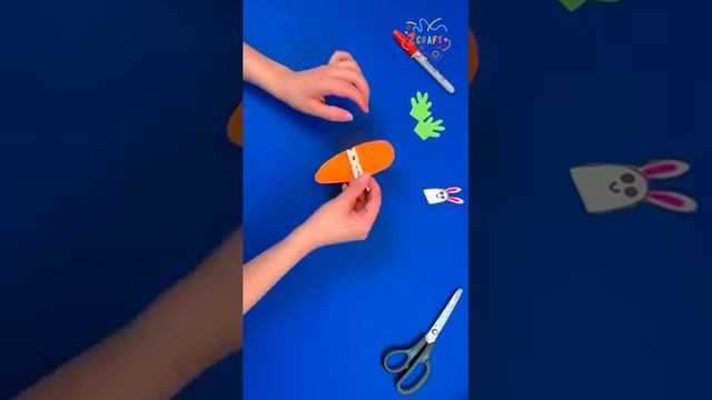 DIY Moving Paper Carrot Craft for Kids 🥕🐰 ｜ Fun & Interactive Tutorial #diy #craft #craftyfun #kid