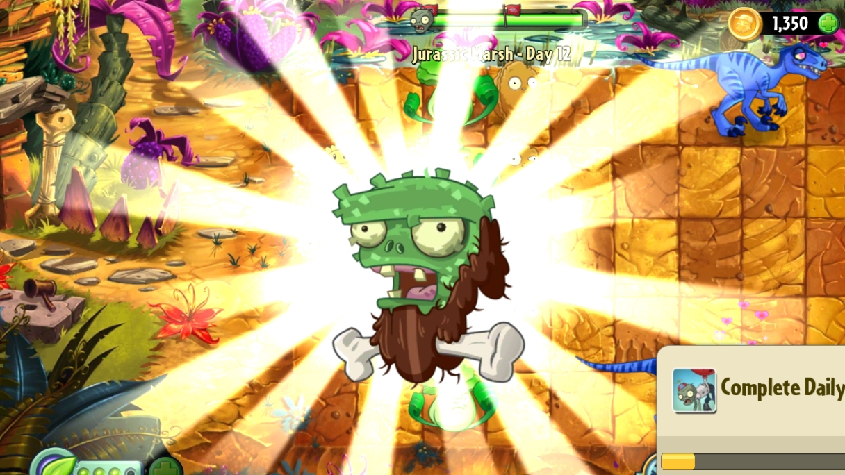 День 12 Юрское Болото (Jurassic Marsh) Plants vs. Zombies 2
