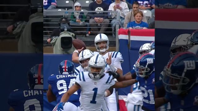 Kylen Granson catches for a 27-yard Gain vs. New York Giants