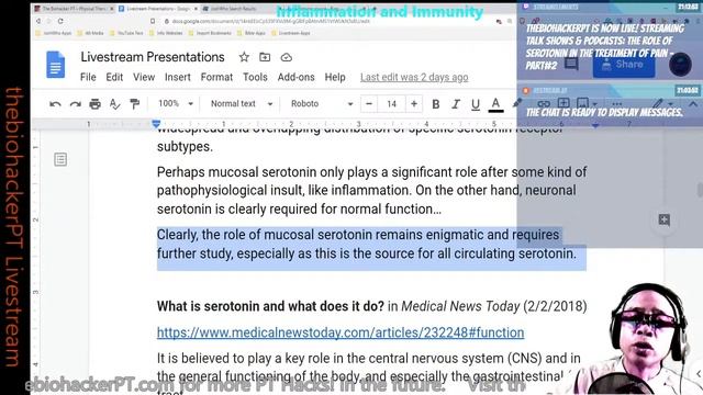 The Role of Serotonin in the Treatment of Pain - Part#2