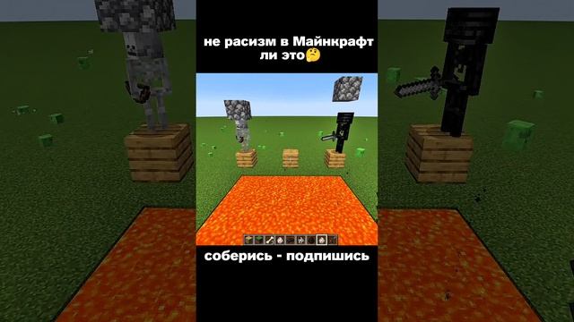 НЕ РАСИЗМ В МАЙНКРАФТ ЛИ ЭТО🤔 #minecraft #майнкрафт #memes #minecraftmemes #minecraftshorts
