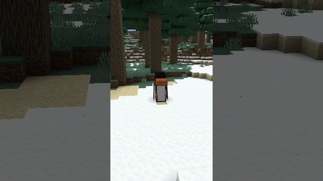 пингвин в майнкрафте #майнкрафт #постройки #майнкрафтпостройки #shorts #minecraft