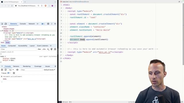 [Epic React] 005 Generate the Root Node _ Epic React by Kent C. Dodds