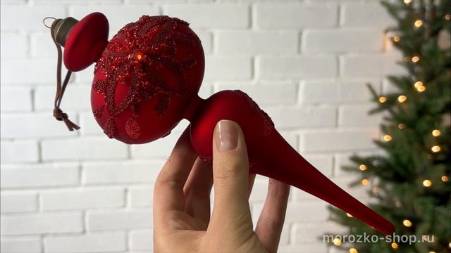 Набор ёлочных украшений МОЭНА РОССО, стекло, 22 см, 6 шт., 4060360