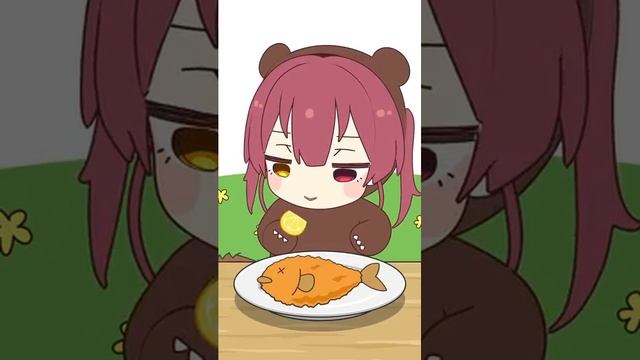 【ASMR】クマリンランチタイム🐟🍴#shorts
