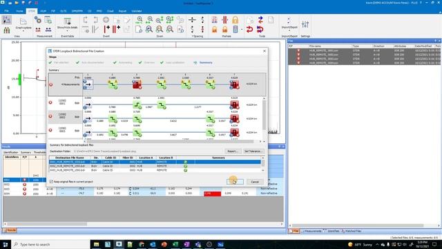 Using Fastreporter To Generate OTDR Bidirectional files from a Loopback Test