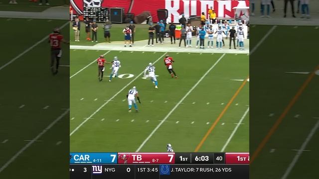 Devin Culp catches for a 25-yard Gain vs. Carolina Panthers