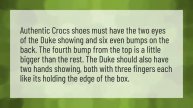 How can you tell fake Crocs?