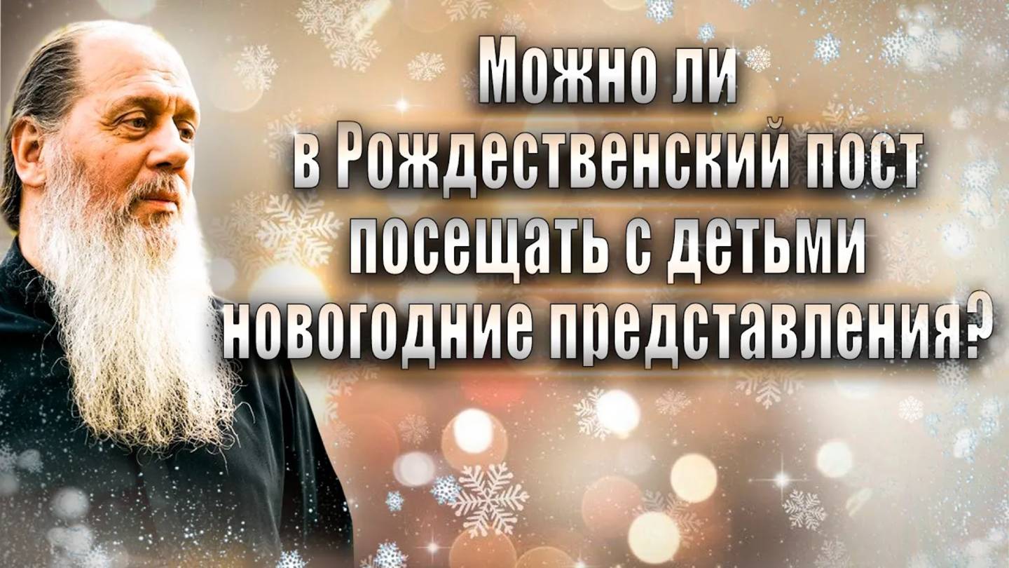 Можно ли в Рождественский пост посещать с детьми новогодние представления?