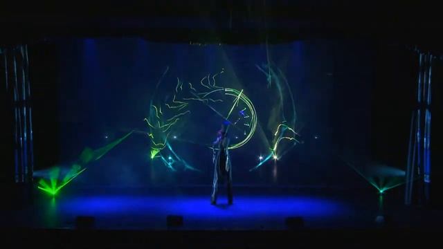 Панорамная видеоинсталляция с элементами 3D лазерного шоу "Салехард 2013. Хаос"