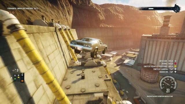 [Just Cause 4] EPIC JUMP Scorpion Muscle Car onto Ledge #StuntSquad
