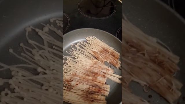 грибы еноки в соевом соусе /enoki 37 ккал 37ccal  #cooking #рецепт #recipe #зож #готовимдома