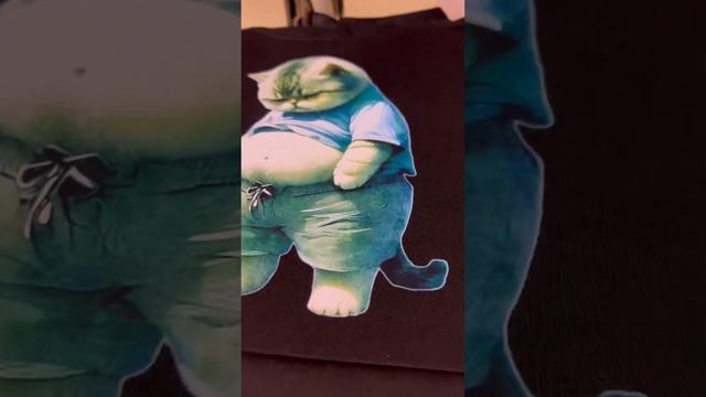 Толстовка Усталый Кот DTF с уникальным принтом на заказ