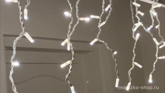 Светодиодная гирлянда Бахрома Profi Rubber 3.1*0.5 м, 120 теплых белых LED ламп, 4080171
