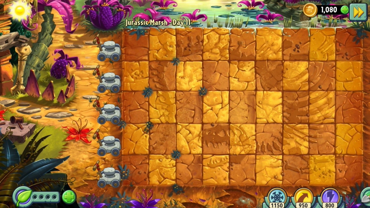 День 11 Юрское Болото (Jurassic Marsh) Plants vs. Zombies 2