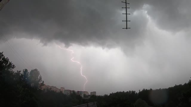 Гроза с градом в Щелково 20 июня 2020/Storm in Schelkovo city, Moscow region 20 june 2020