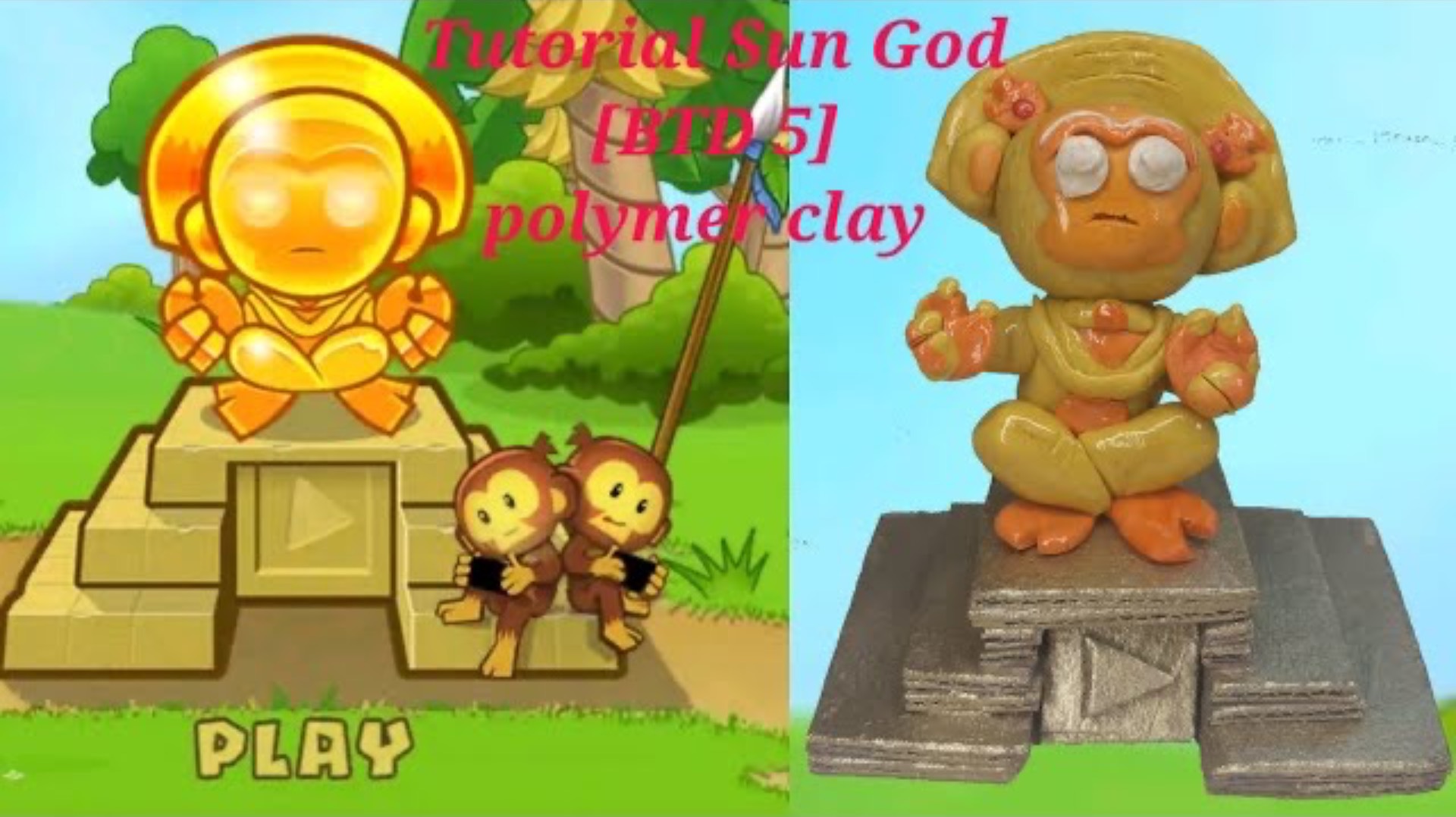 Бог солнца [BTD 5] из полимерной глины/пластилина Tutorial Sun God [BTD 5] polymer clay / plasticine