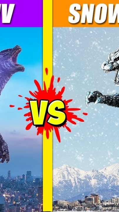 snow Godzilla vs Godzilla evolved