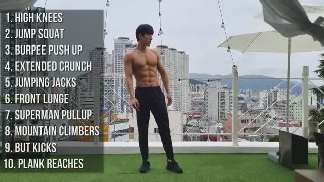 10 MIN FULL BODY WORKOUT TABATA (Fat Burning) ADVANCED  _ 전신 운동 10분 타바타 (체지방 감소) 상급자